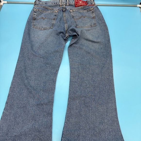 Lucky Bronx 5 Pocket Zipper Fly Size Classic Blue Denim Jeans 16/33 - Picture 6 of 11